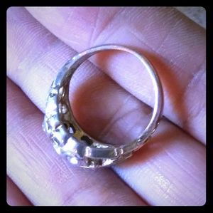 Jewelry | Vintage Scroll Work Crystal Dome Ring | Poshmark